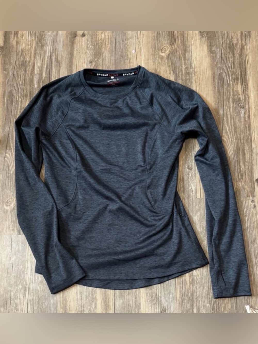 Spyder Active Women's Blue Peached Jersey Long Sleeve Top Size Small
